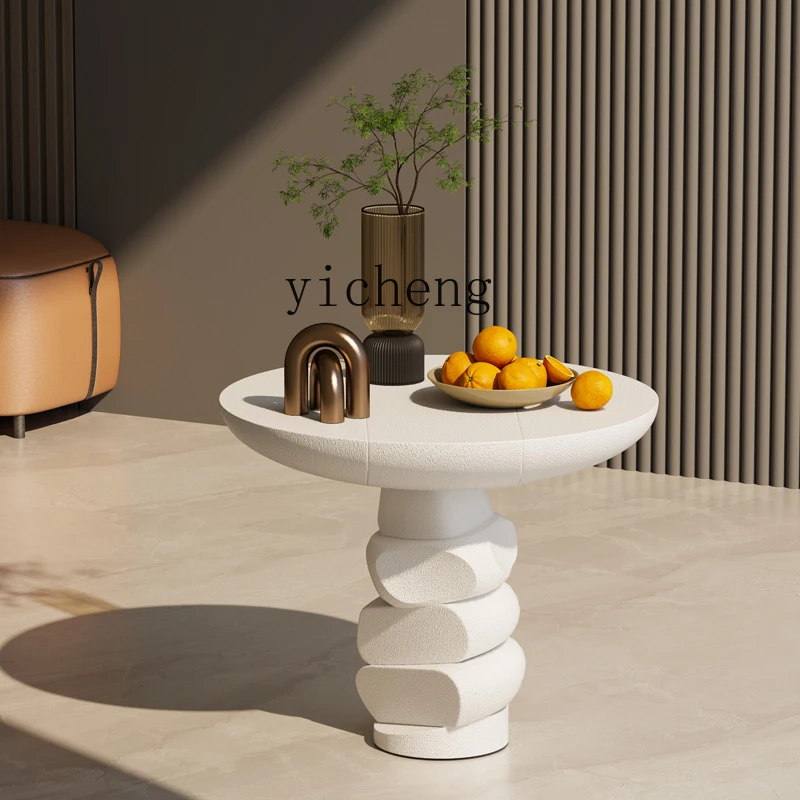 Resin Art Coffee Table - L8-12 Rotating Coffee Table Creative Model