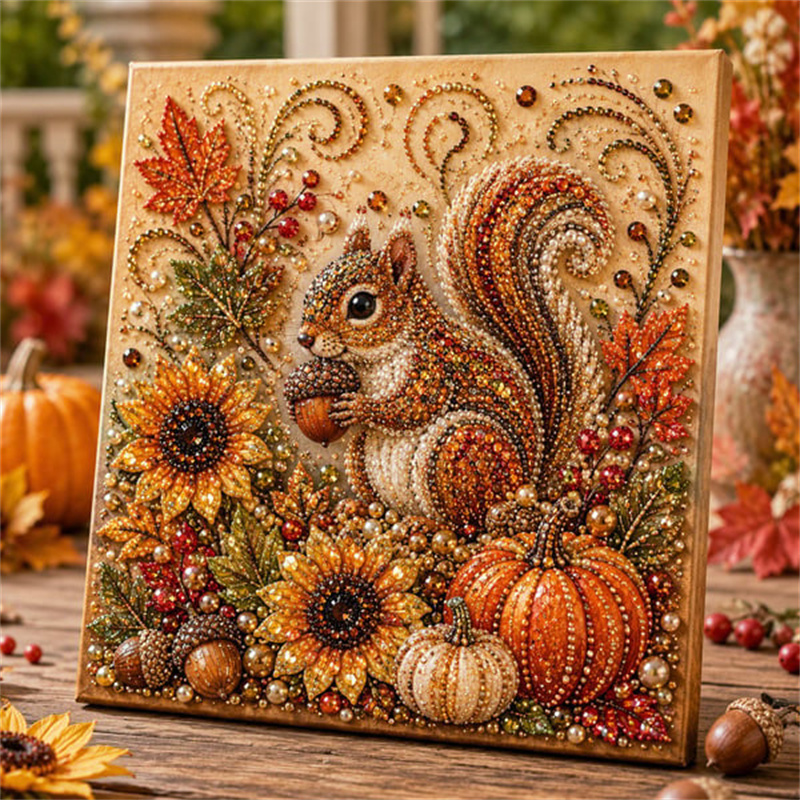 Resin Art For Beginners - Autumn Diamond Pearl Painting Kit Fall