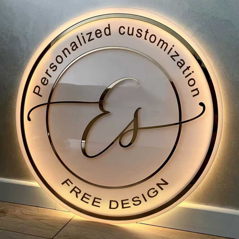 Resin Art Logo - Custom Acrylic Business Logo Neon Lights