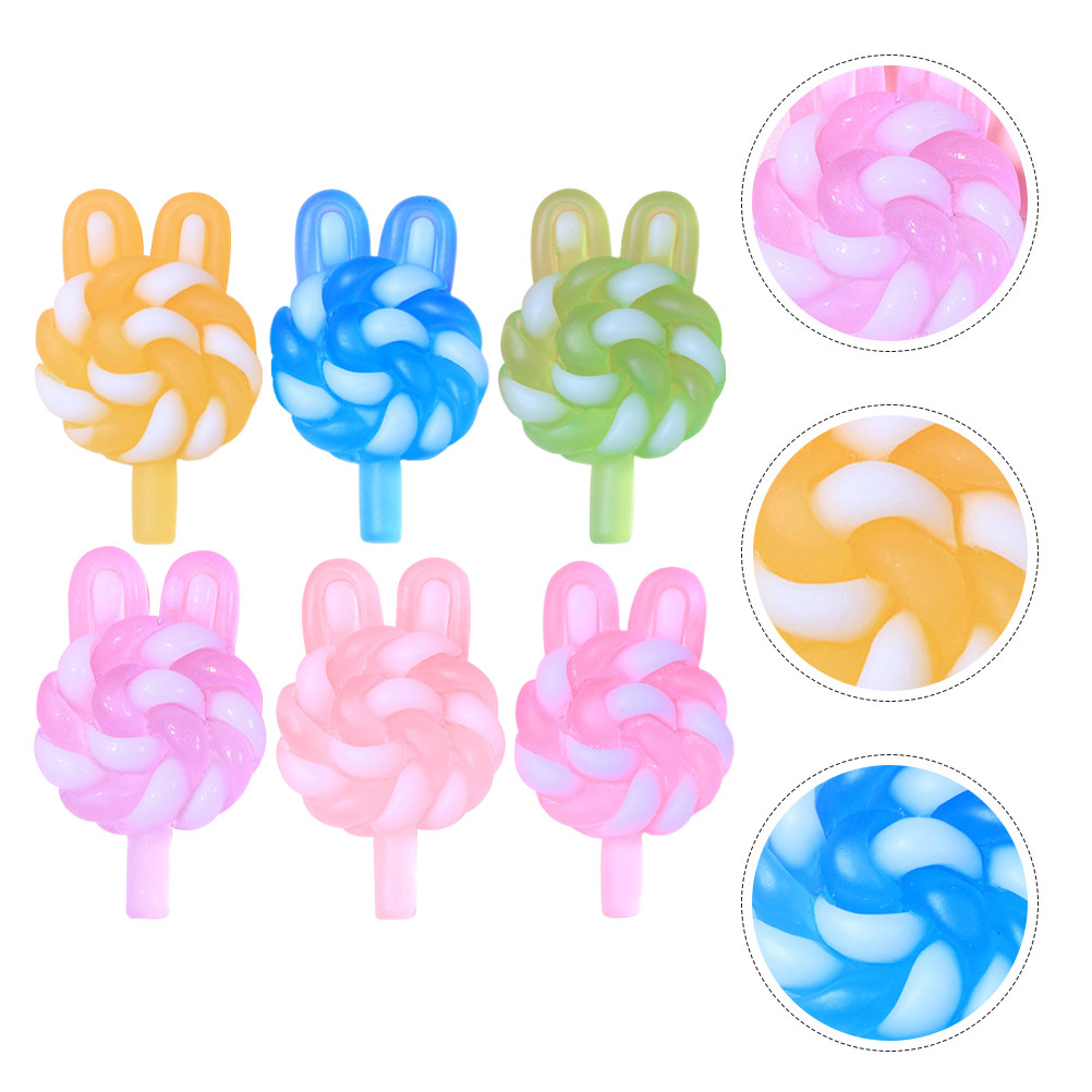 24Pcs Cute Cartoon Lollipop Ch - Resin Art Keychain ulasan dan harga