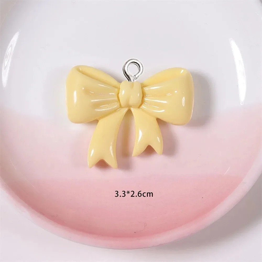 10 Pieces Candy Color Bow Resi - Resin Art Keychain ulasan dan harga