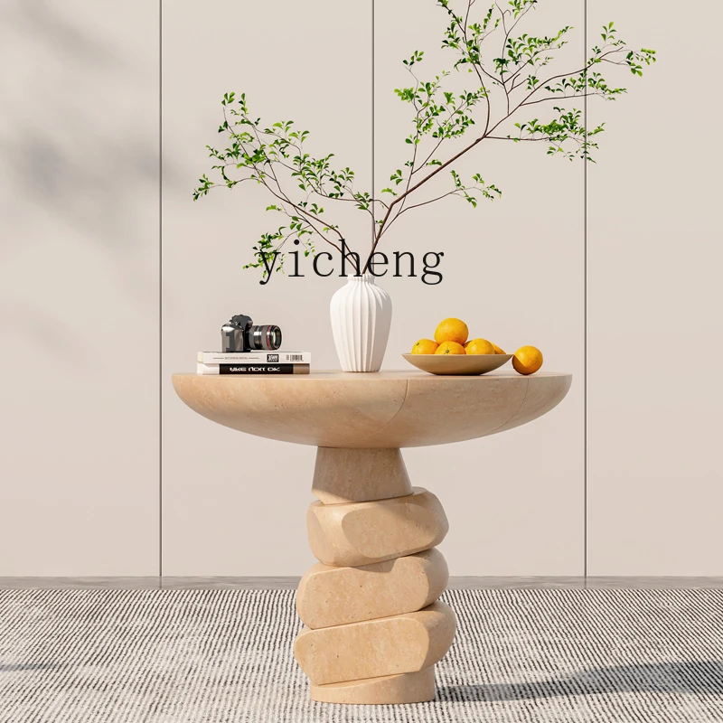 L8-12 Rotating Coffee Table Cr - Resin Art Coffee Table ulasan dan harga