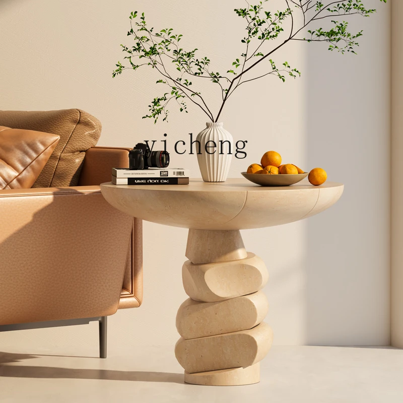 L8-12 Rotating Coffee Table Cr - Resin Art Coffee Table ulasan dan harga