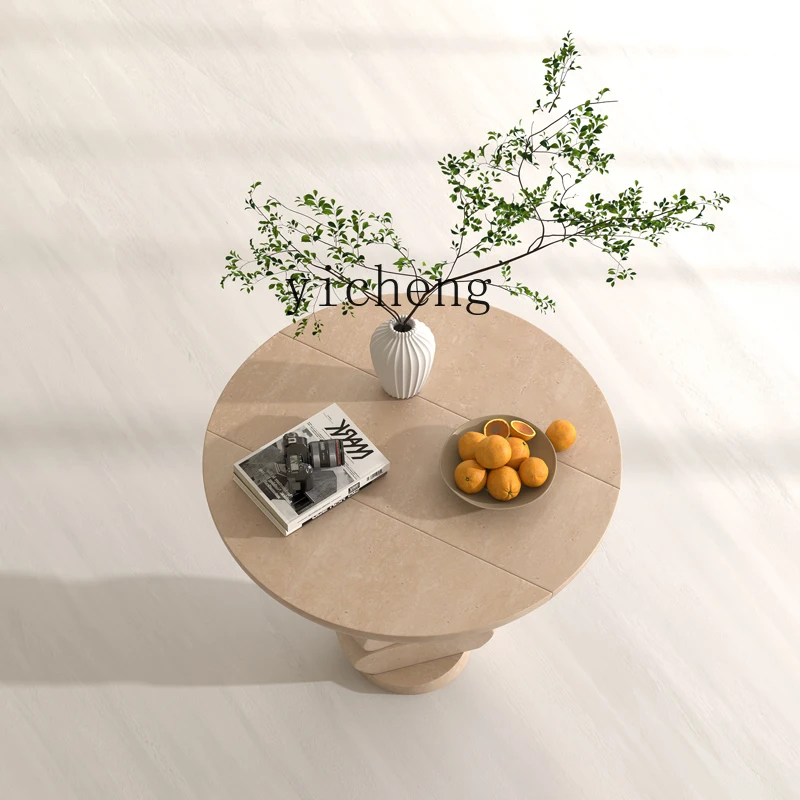 L8-12 Rotating Coffee Table Cr - Resin Art Coffee Table ulasan dan harga