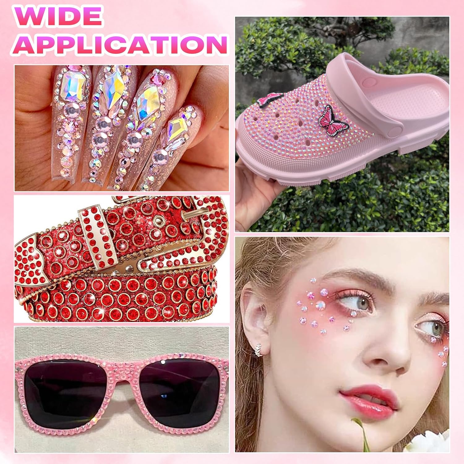 PINK Flatback Resin Rhinestone - Resin Art Quantity ulasan dan harga