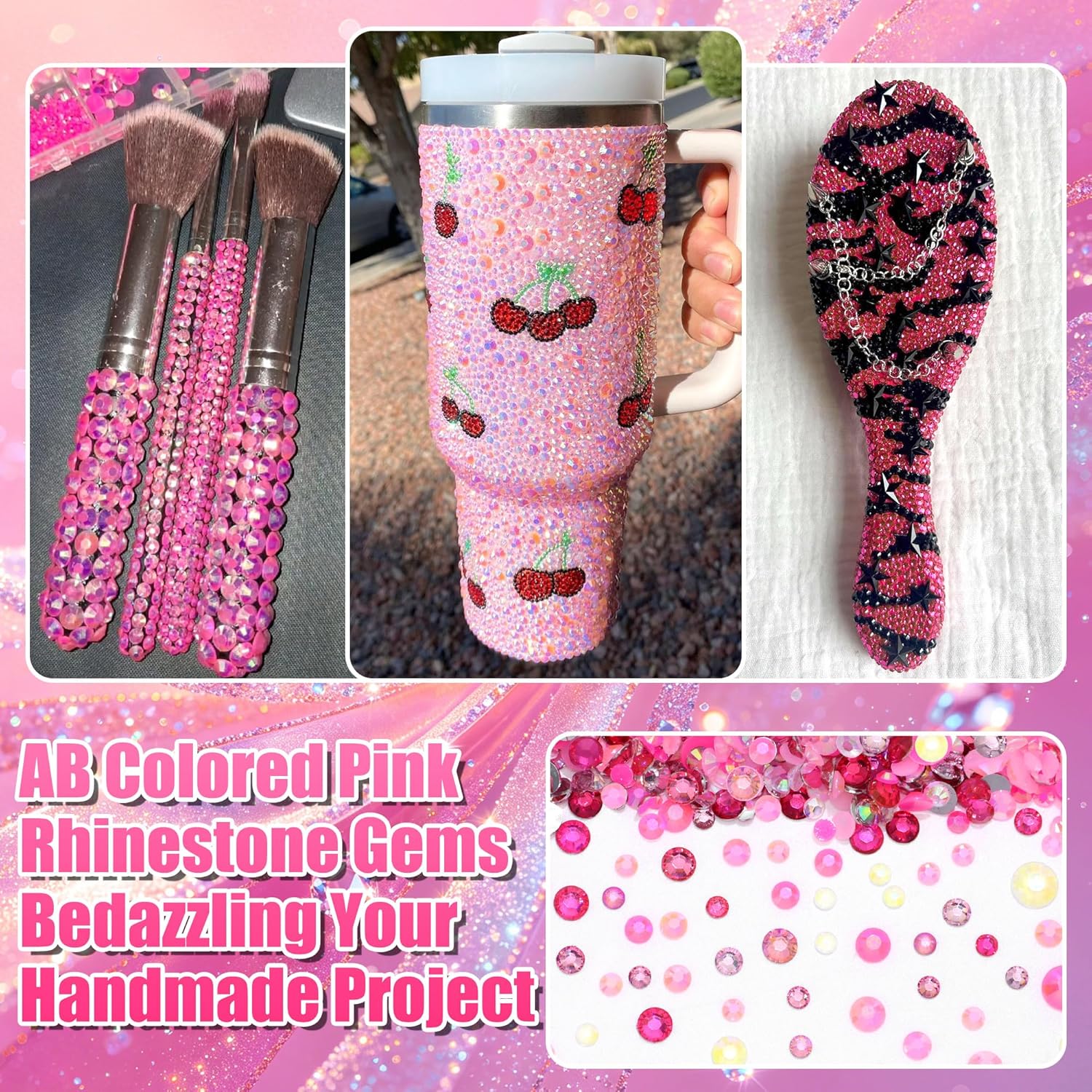 PINK Flatback Resin Rhinestone - Resin Art Quantity ulasan dan harga