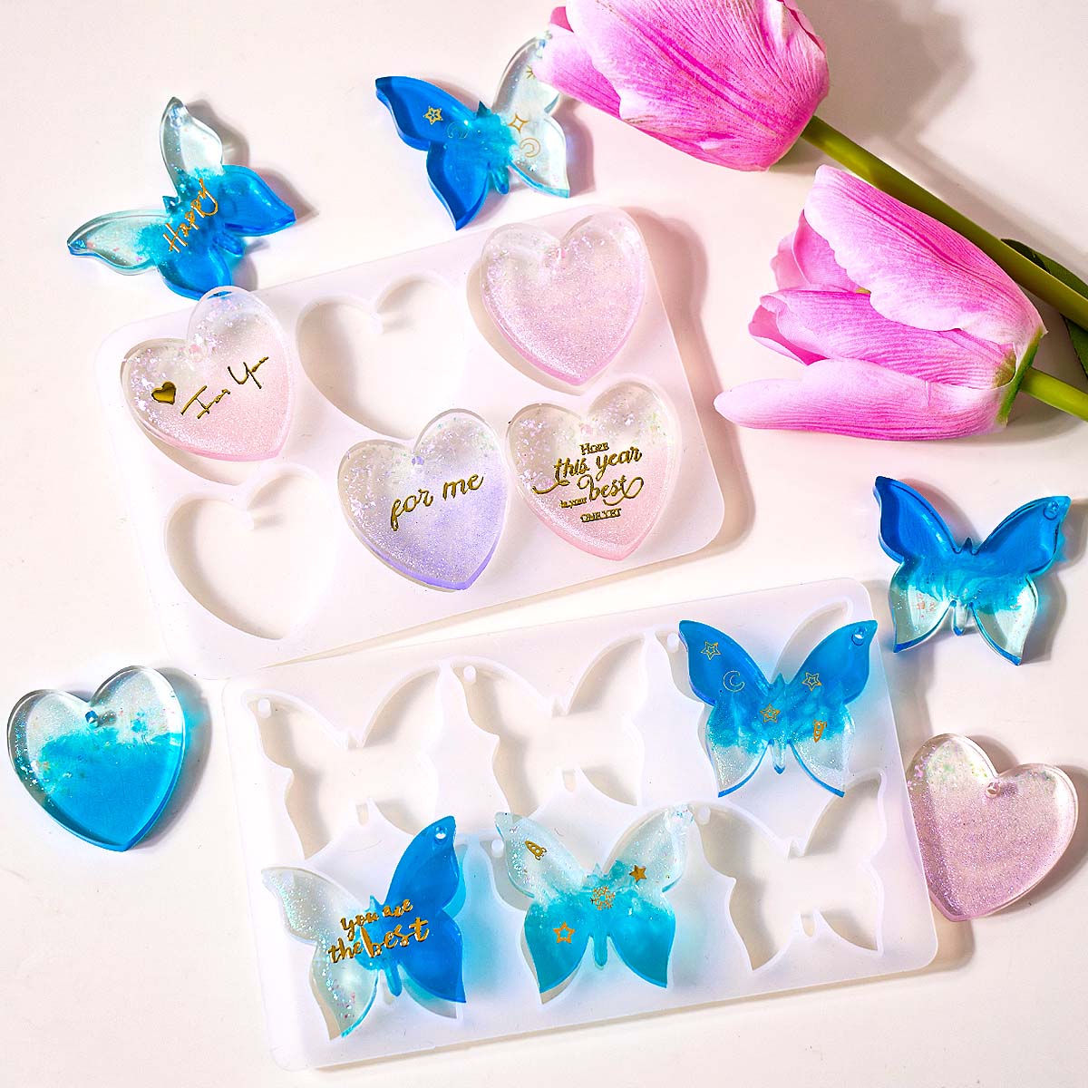 Six-hole with Holes Earring Si - Resin Art Mould ulasan dan harga