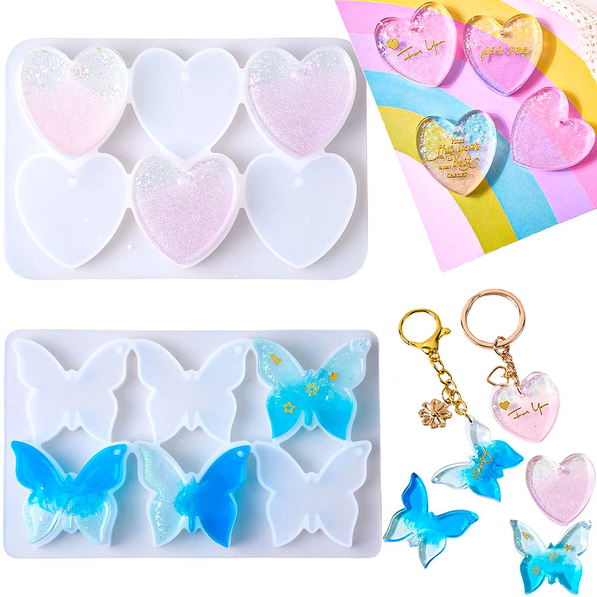 Six-hole with Holes Earring Si - Resin Art Mould ulasan dan harga