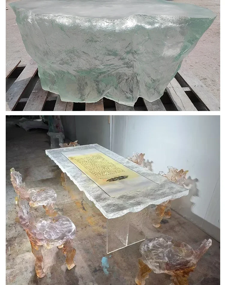 Transparent Island Villa Bar H - Resin Art Coffee Table ulasan dan harga
