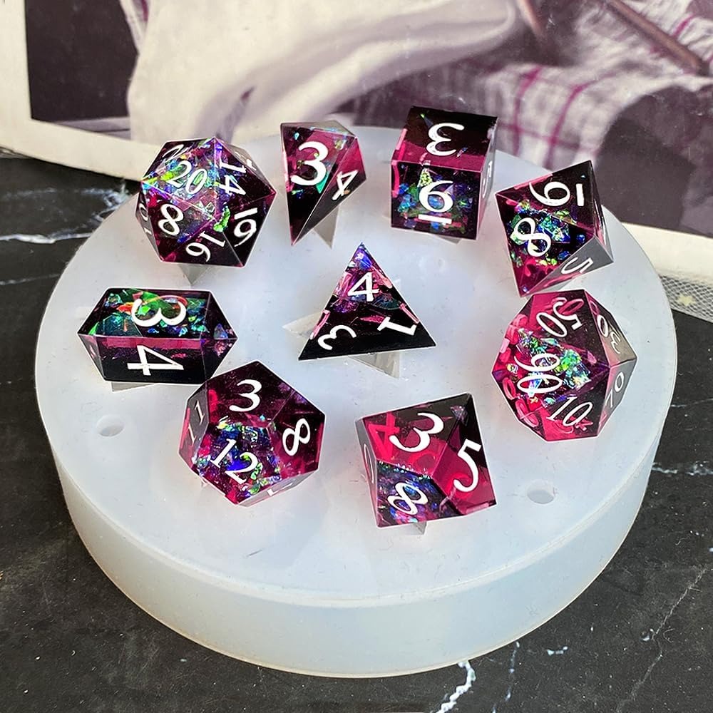 DIY DND Sharp Edge Dice Silico - Resin Art Mould ulasan dan harga