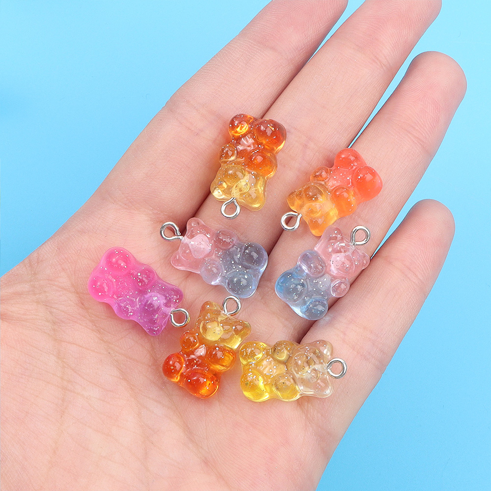 DW82 10Pcs Dual Color Resin Be - Resin Art Keychain ulasan dan harga