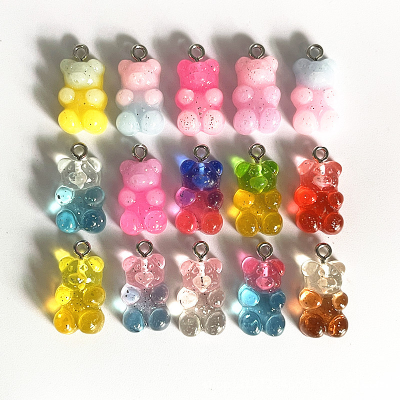 DW82 10Pcs Dual Color Resin Be - Resin Art Keychain ulasan dan harga
