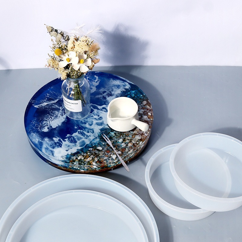 Round Epoxy Table Resin Molds, - Resin Art Tray ulasan dan harga