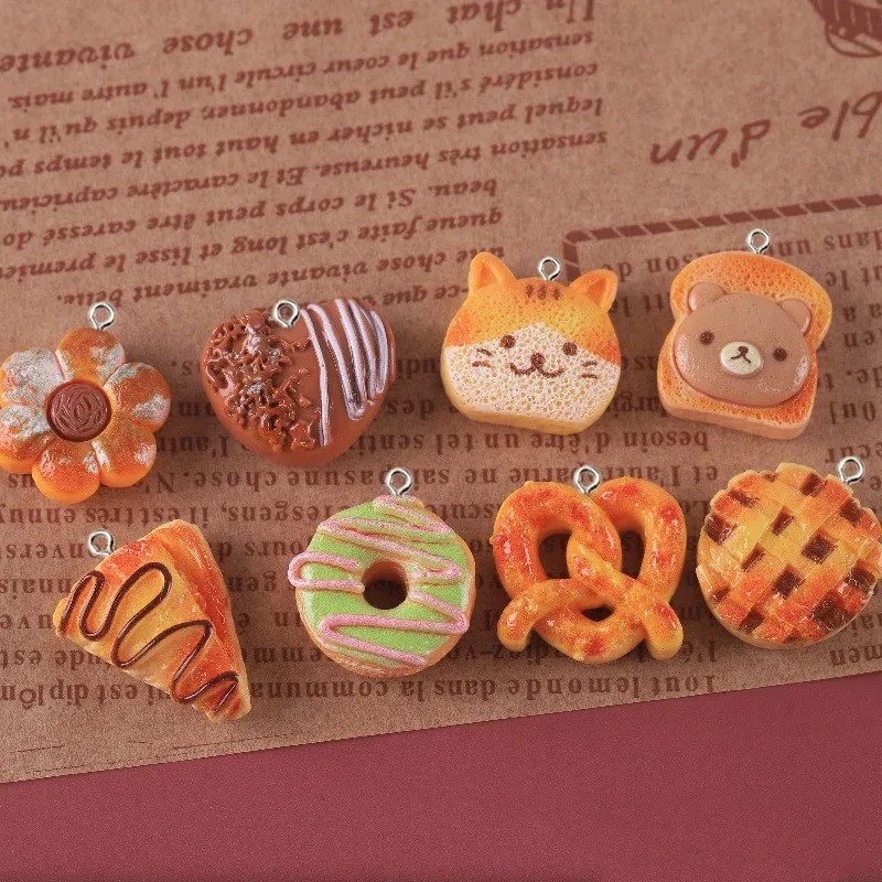 10 Pieces Cute Fake Food Resin - Resin Art Keychain ulasan dan harga