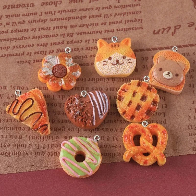 10 Pieces Cute Fake Food Resin - Resin Art Keychain ulasan dan harga