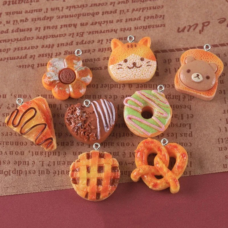 10 Pieces Cute Fake Food Resin - Resin Art Keychain ulasan dan harga