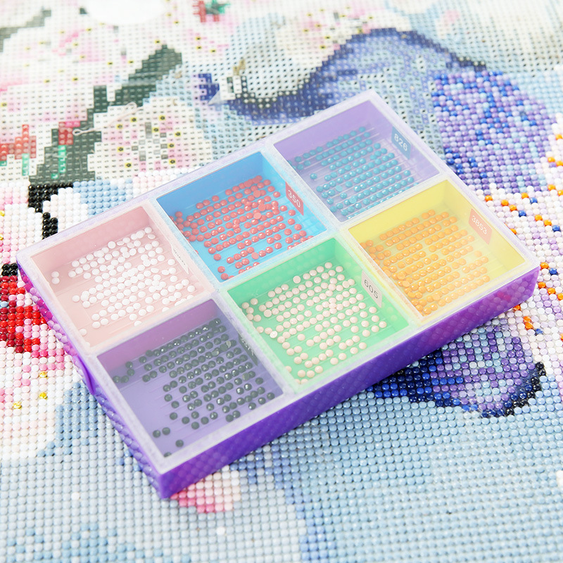 6 Grids Palette With Cover Dia - Resin Art Tray ulasan dan harga