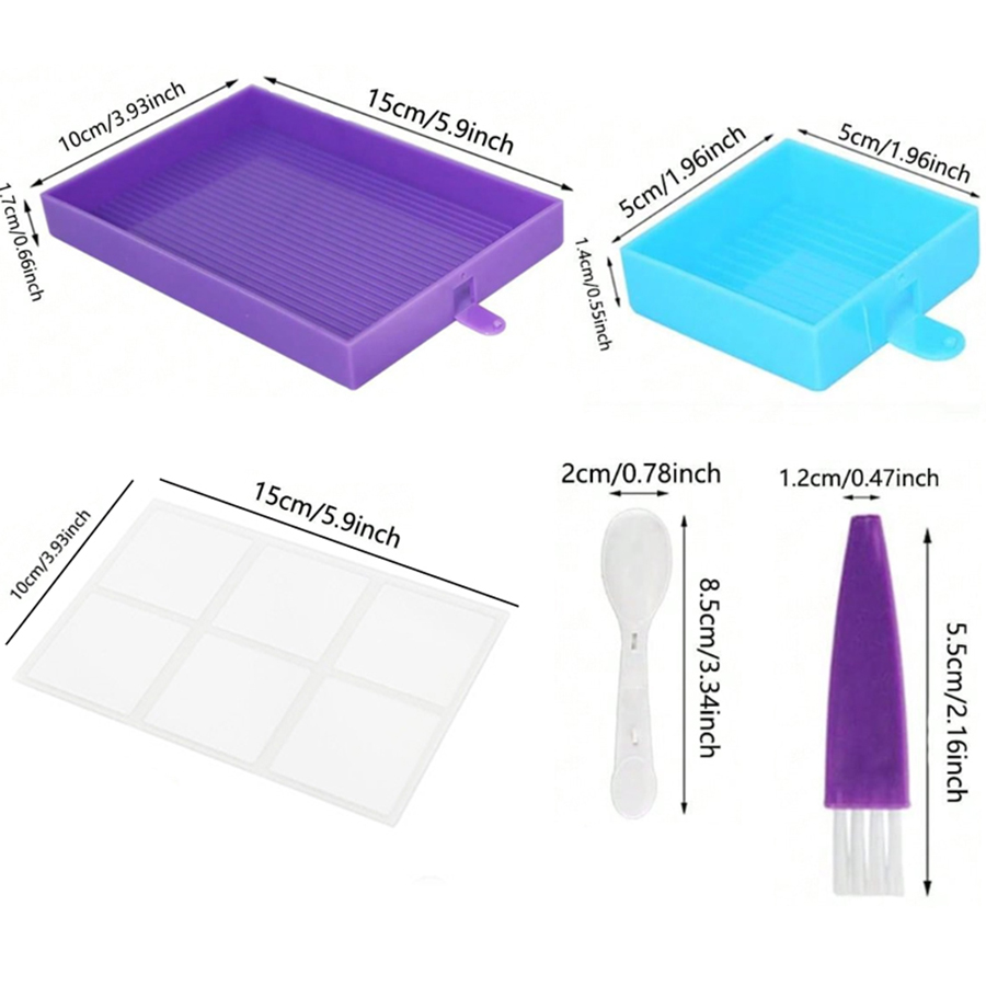 6 Grids Palette With Cover Dia - Resin Art Tray ulasan dan harga