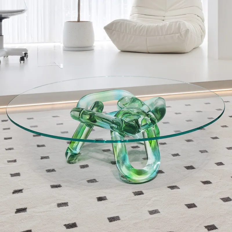 Discount Light luxury minimali - Resin Art Coffee Table ulasan dan harga