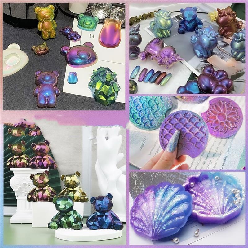 3g Mirror Chameleons Resin Pig - Pearl Powder Resin ulasan dan harga