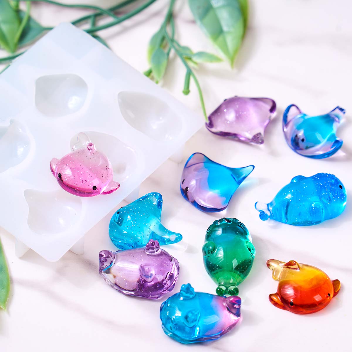 3D Healing Kawaii Manta Ray Wh - Resin Art Mould ulasan dan harga