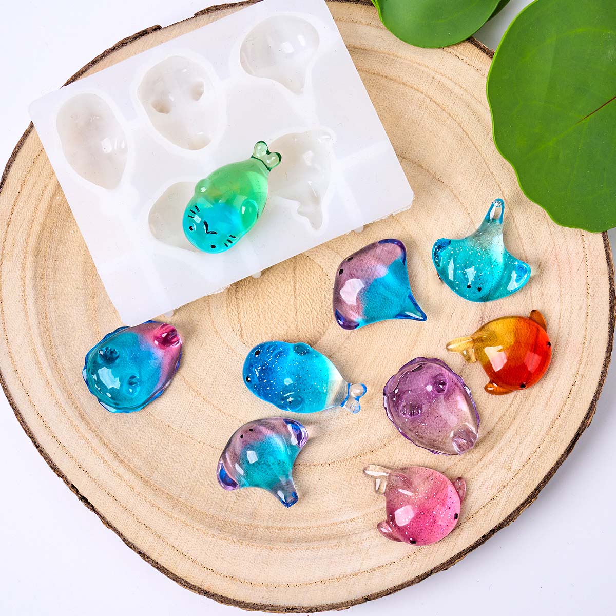 3D Healing Kawaii Manta Ray Wh - Resin Art Mould ulasan dan harga