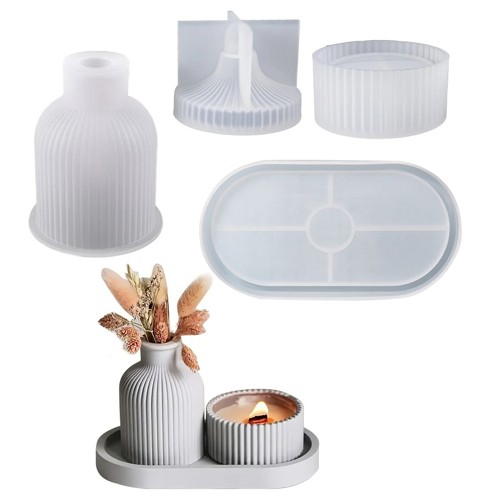 4pcs Silicone Molds Oval Tray  - Resin Art Tray ulasan dan harga