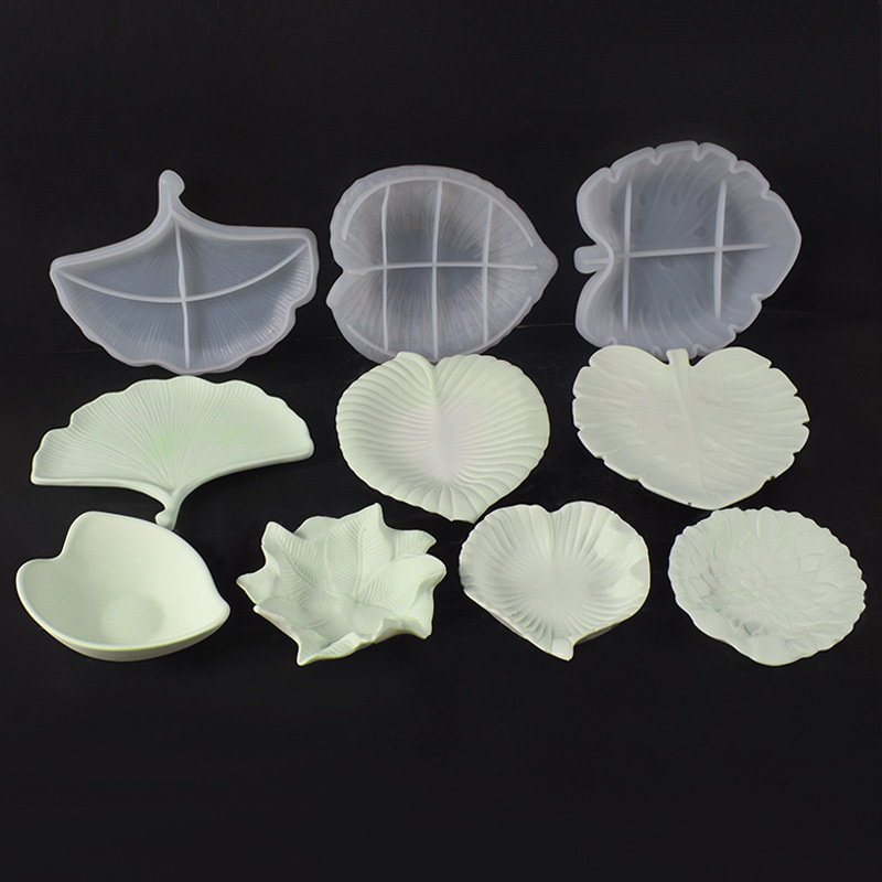 Plaster Cement DIY Leaf Dish M - Resin Art Tray ulasan dan harga