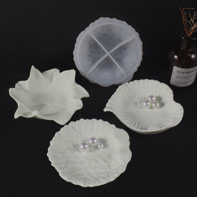 Plaster Cement DIY Leaf Dish M - Resin Art Tray ulasan dan harga