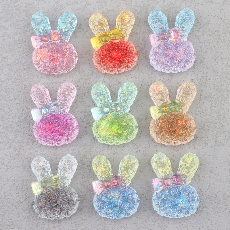 5PCS 18*25mm Luminous Gradient - Resin Art Keychain ulasan dan harga