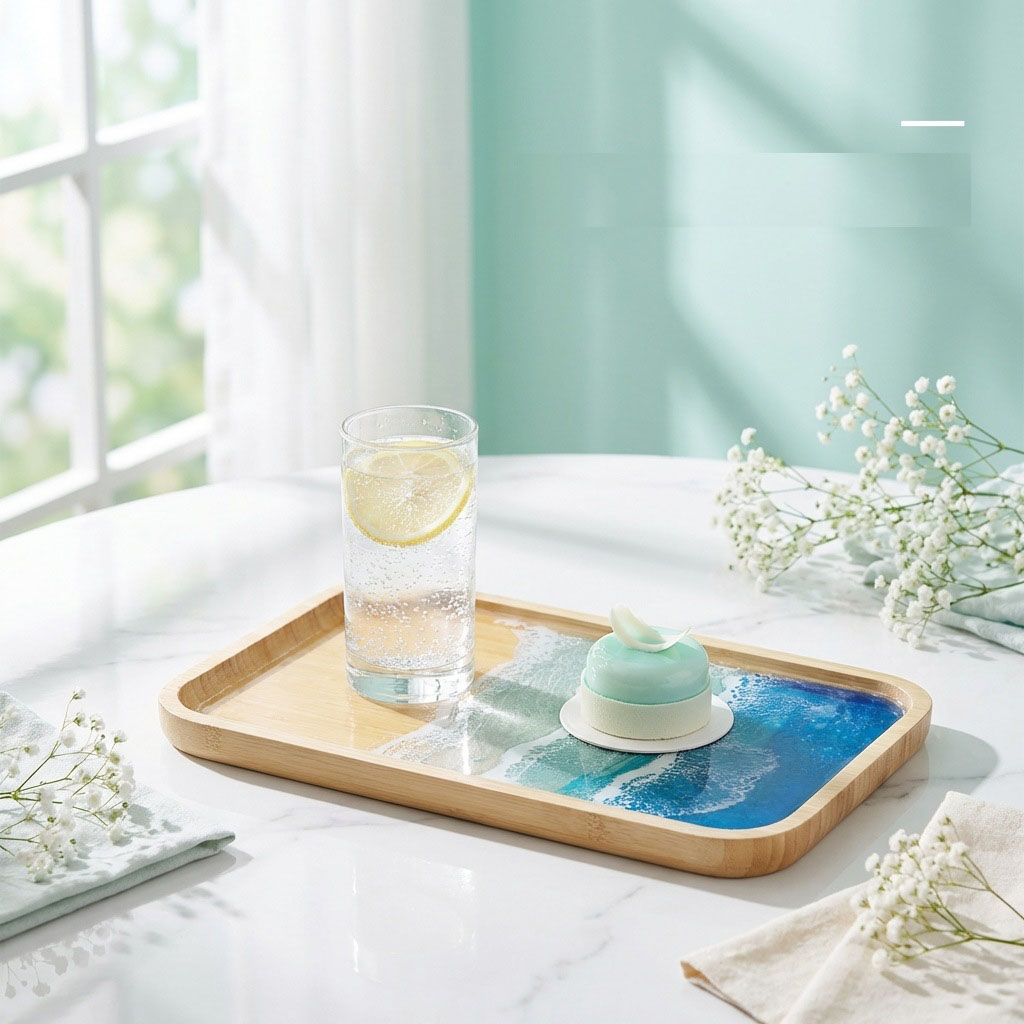 Epoxy Resin Ocean Art Decorati - Resin Art Coffee Table ulasan dan harga