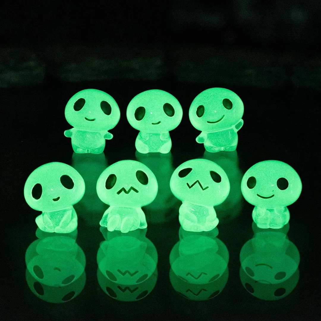 7Pcs Glow In The Dark Alien Re - Resin Art Keychain ulasan dan harga