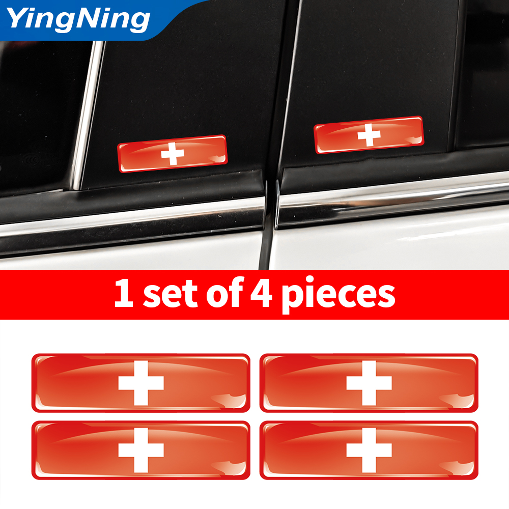 3D Resin Switzerland Flag Stic - Resin Art Logo ulasan dan harga