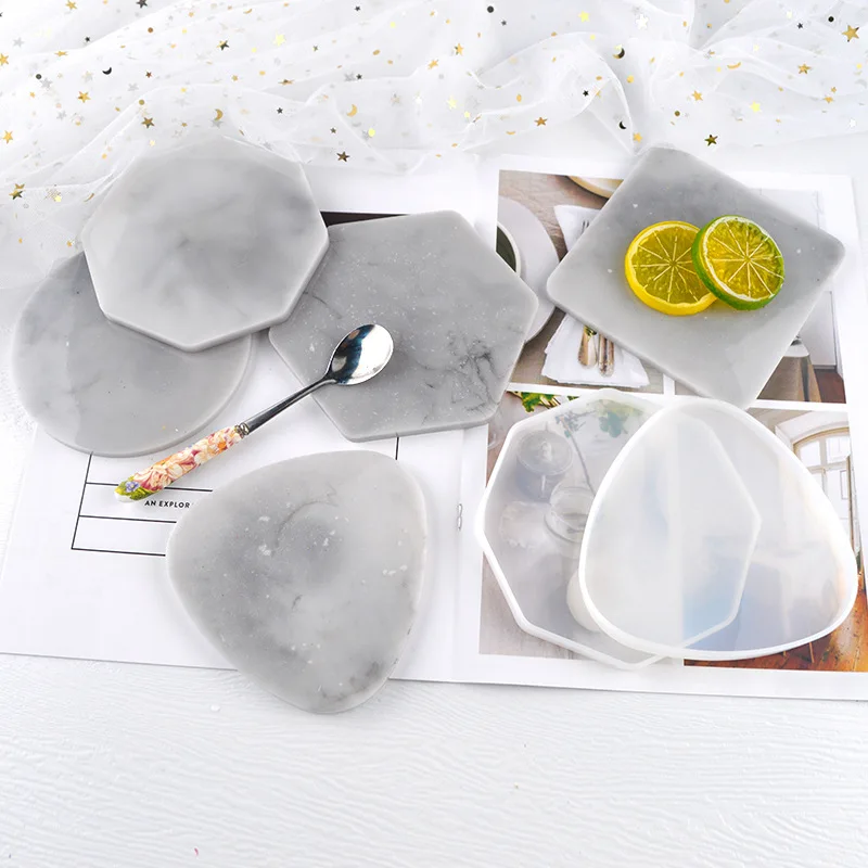 Multi-style Geometric Coaster  - Resin Art Tray ulasan dan harga