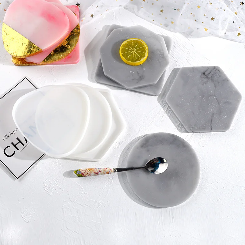 Multi-style Geometric Coaster  - Resin Art Tray ulasan dan harga