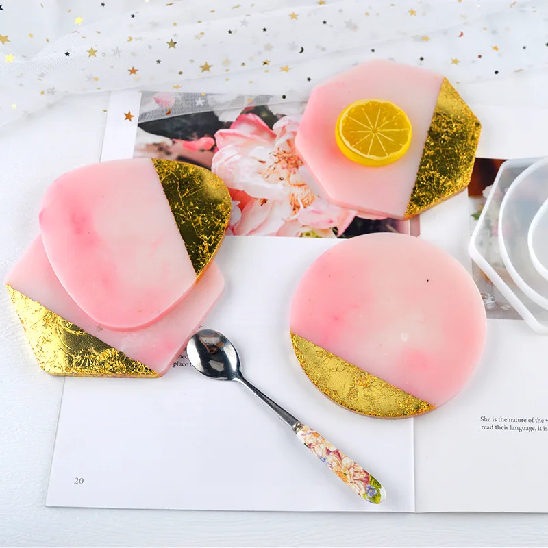 Multi-style Geometric Coaster  - Resin Art Tray ulasan dan harga