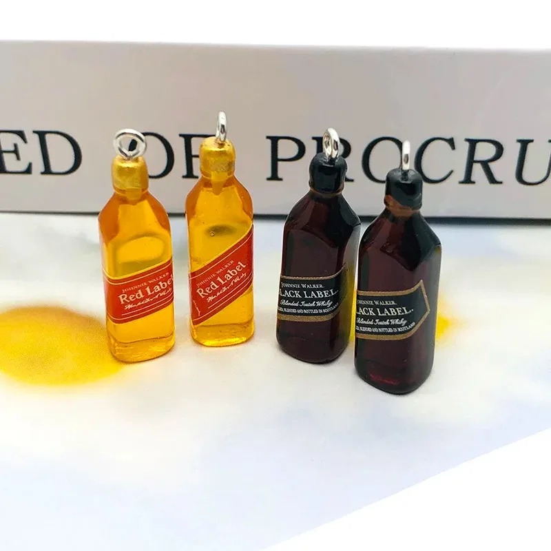 10Pcs Tiny Wine Bar Bottle Res - Resin Art Keychain ulasan dan harga