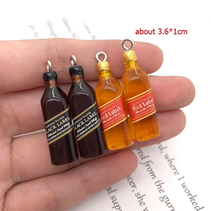 10Pcs Tiny Wine Bar Bottle Res - Resin Art Keychain ulasan dan harga