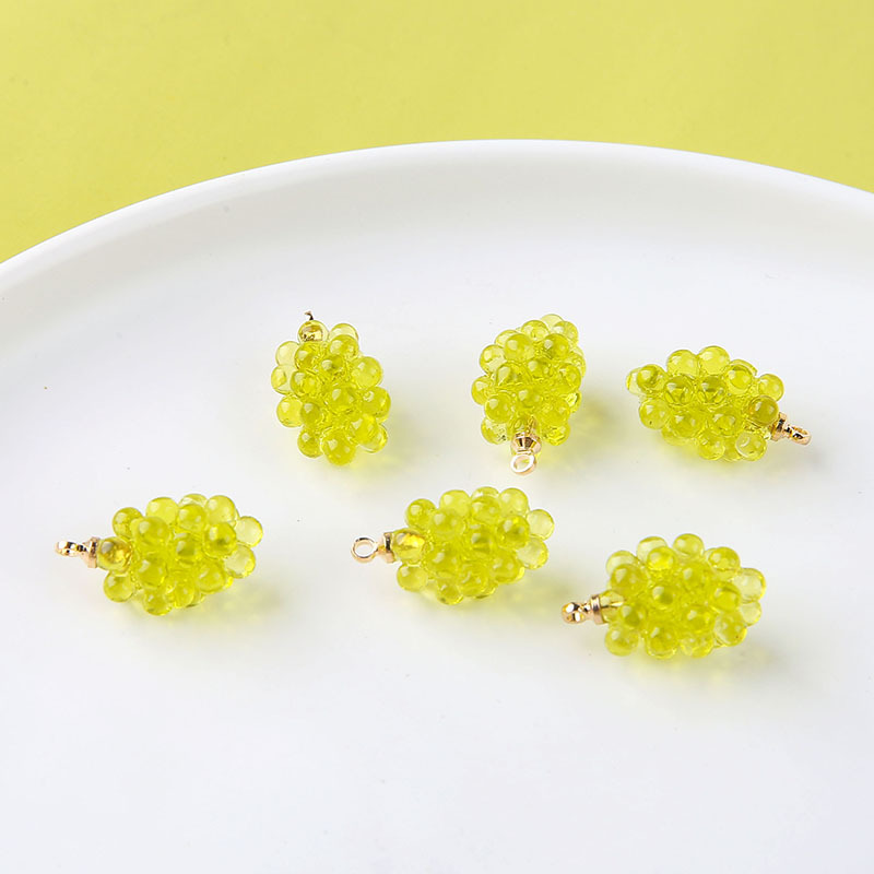 6pcs Cute Little Grapes Resin  - Resin Art Keychain ulasan dan harga