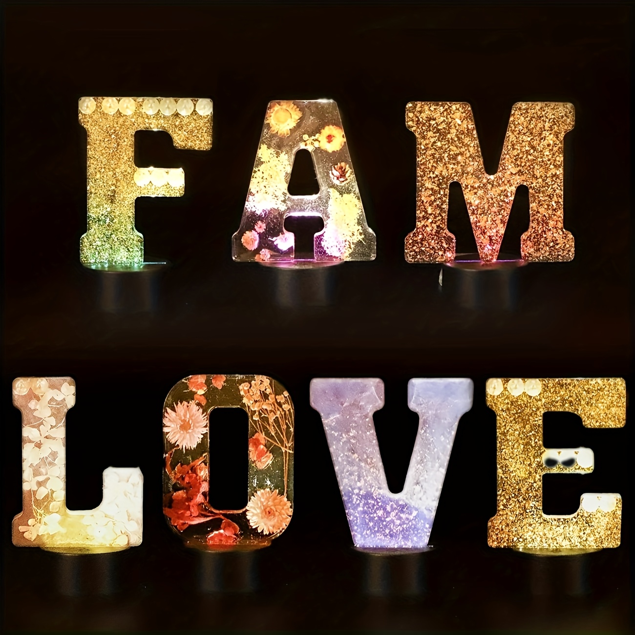 7-Inch Large Letter Resin Mold - Resin Art Logo ulasan dan harga