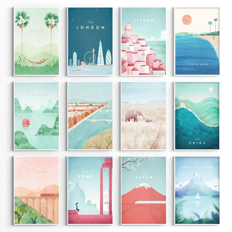 World Minimalist Travel Poster - Resin Art New Zealand ulasan dan harga
