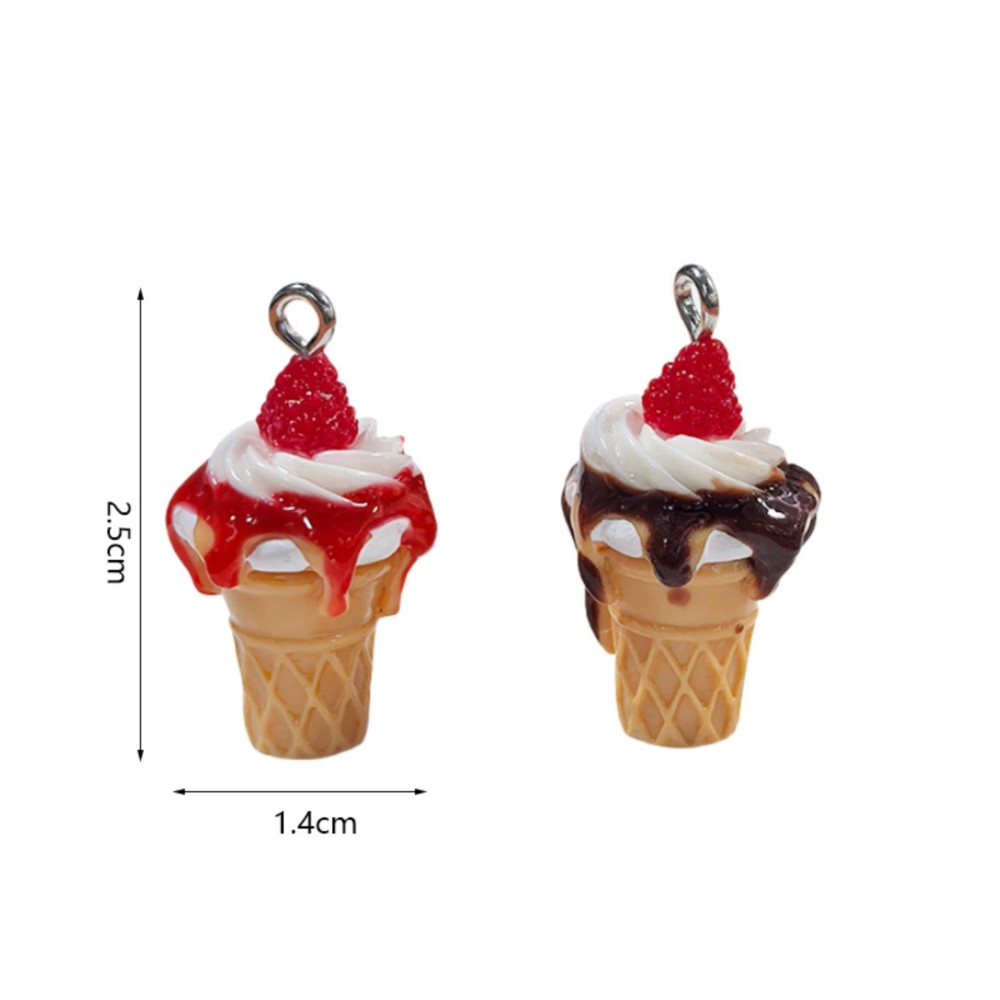 10Pcs Cute 3D Simulation Food  - Resin Art Keychain ulasan dan harga