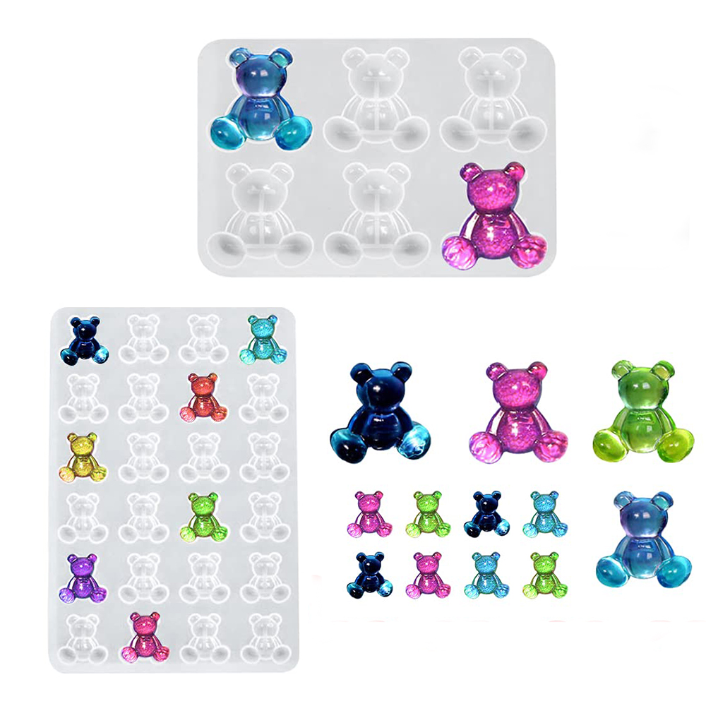 Crystal Bear Resin Silicone Mo - Resin Art Mould ulasan dan harga