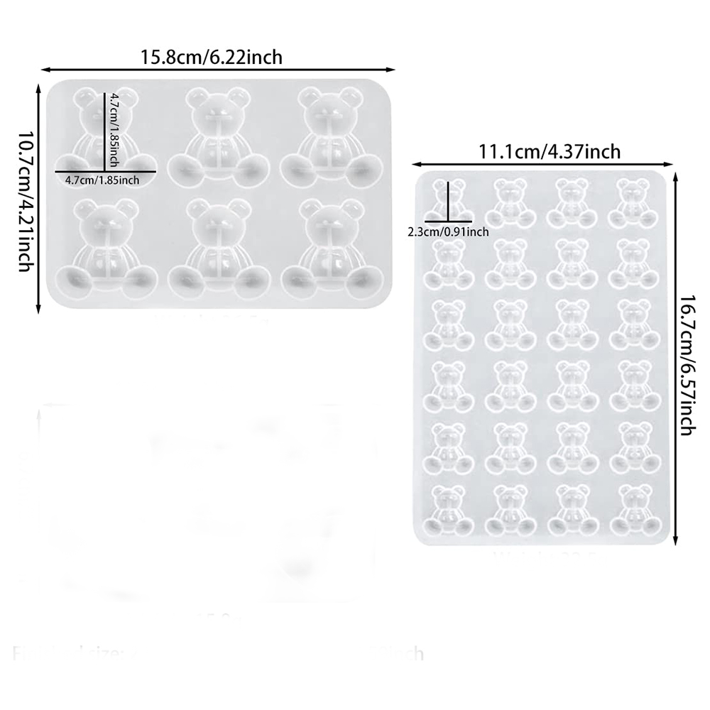 Crystal Bear Resin Silicone Mo - Resin Art Mould ulasan dan harga
