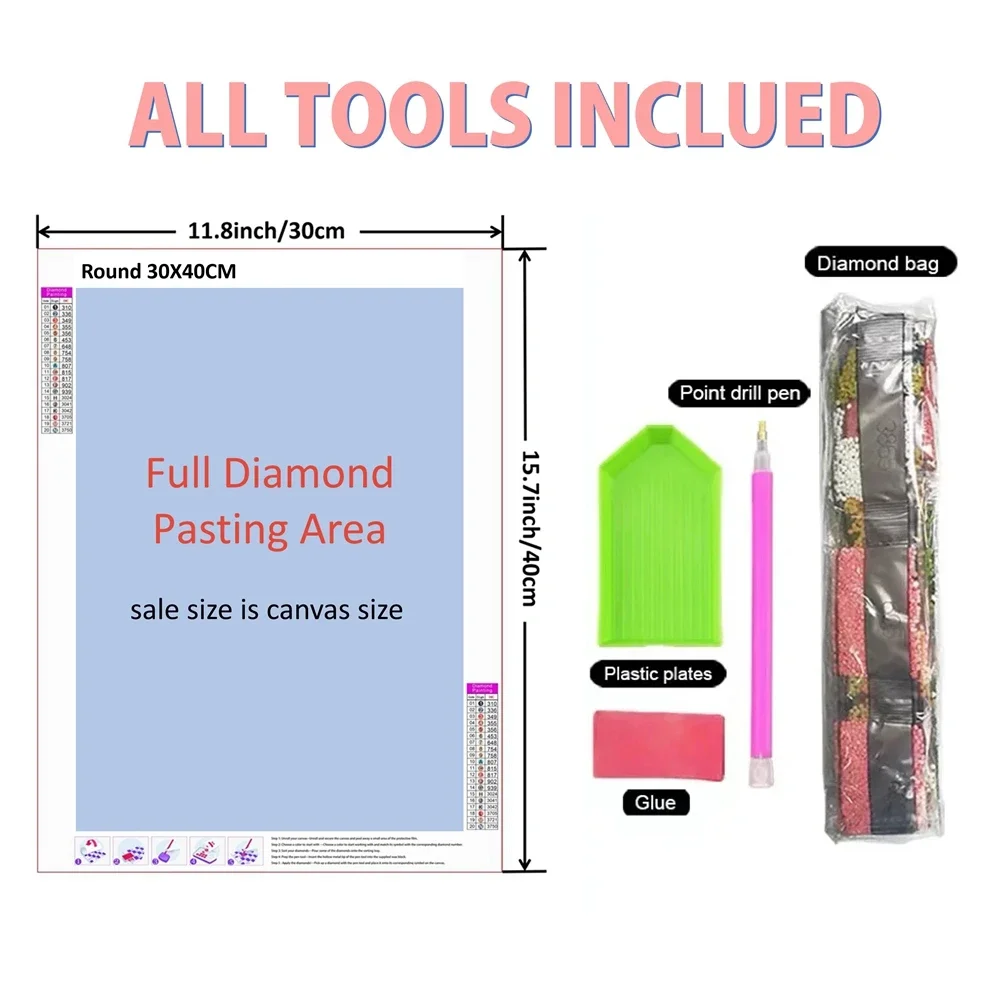 Frameless,5D DIY Diamond Paint - Resin Art For Beginners ulasan dan harga