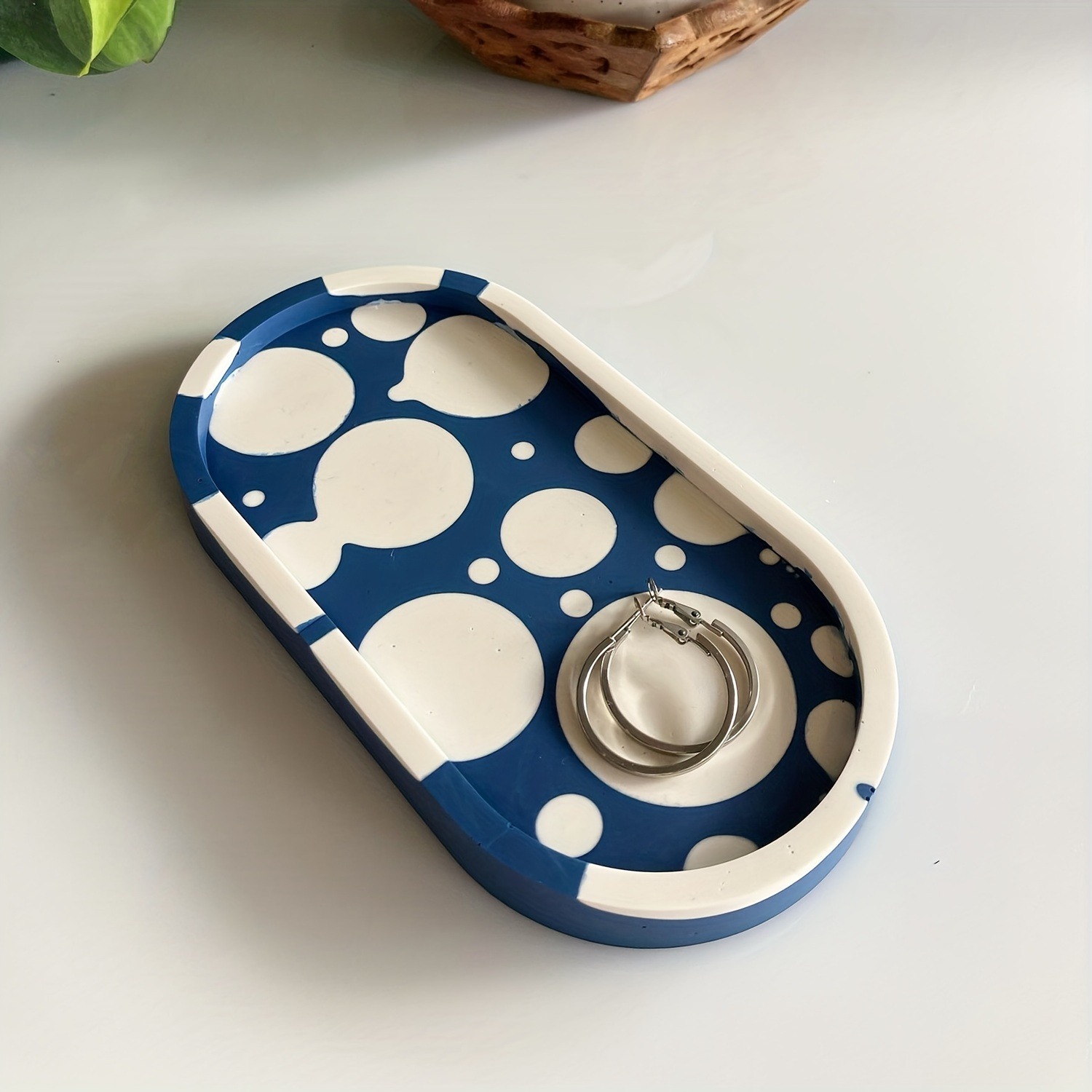 1pc Oval Coaster Epoxy Resin C - Resin Art Tray ulasan dan harga