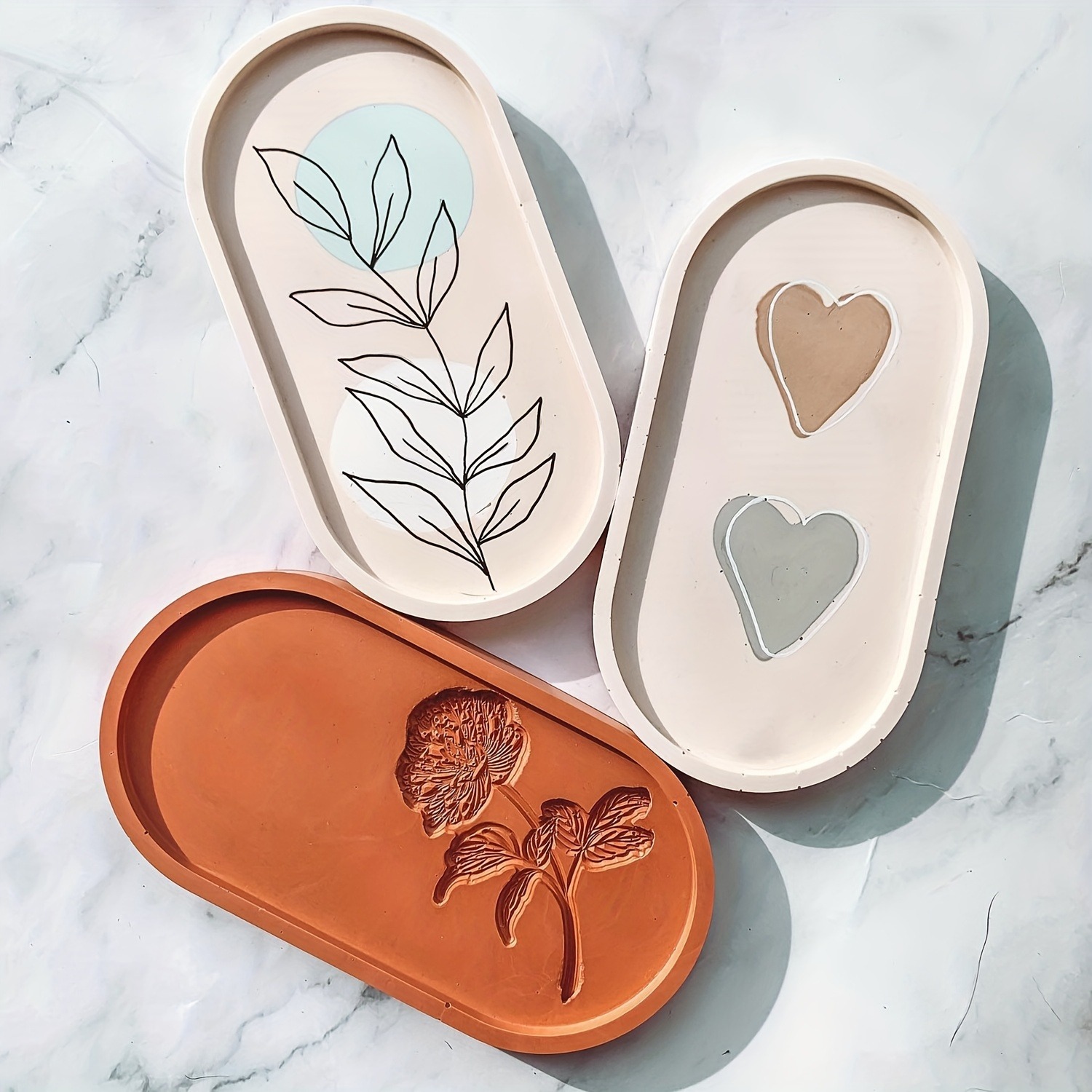1pc Oval Coaster Epoxy Resin C - Resin Art Tray ulasan dan harga