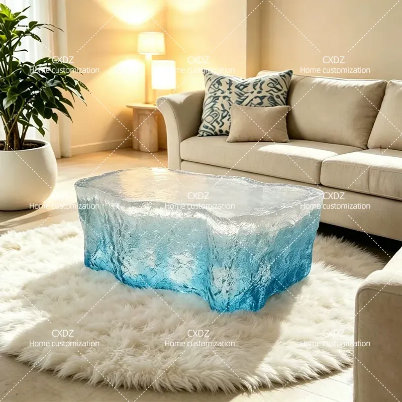 Transparent Resin Coffee Table - Resin Art Coffee Table ulasan dan harga