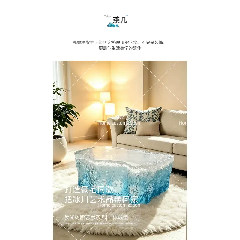 Transparent Resin Coffee Table - Resin Art Coffee Table ulasan dan harga