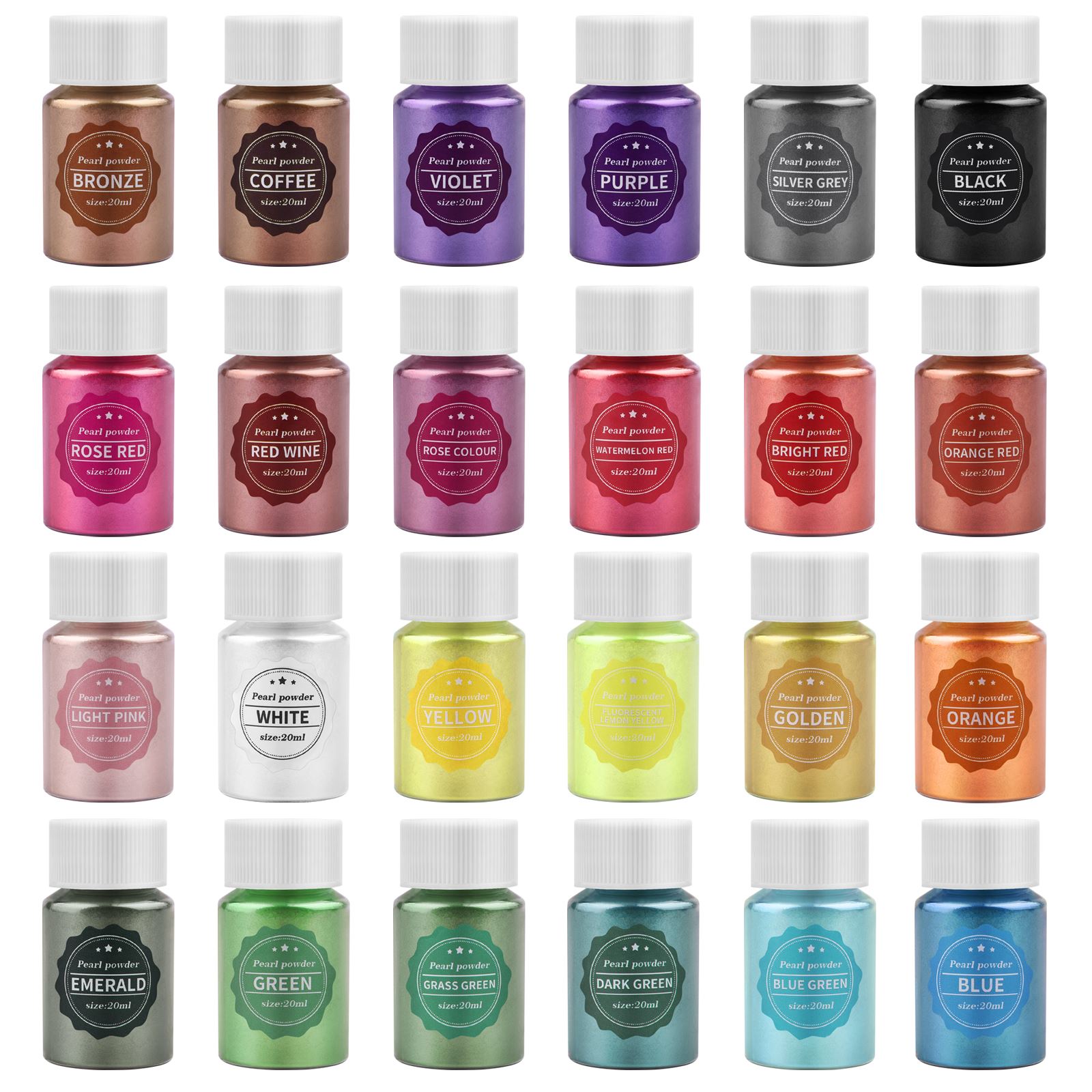 24 Colors 10g Mirror Natural M - Pearl Powder Resin ulasan dan harga